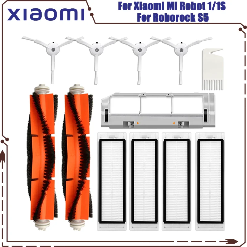 Hlavná bočná kefa pre Xiaomi Mi Robot 1/1S SDJQR01RR SDJQR02RR SDJQR03RR Roboeock E3, S4, S4 Max, S5 VACEUM CLEAMER ACTION