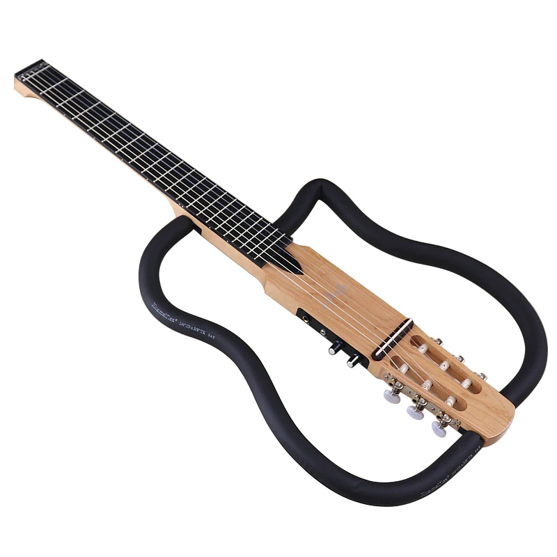 Hlavná gitara 6 strunové ticho Klasická gitara 34 palcov zložená elektrická gitara plná kanadská javorová drevená tela tichý štýl
