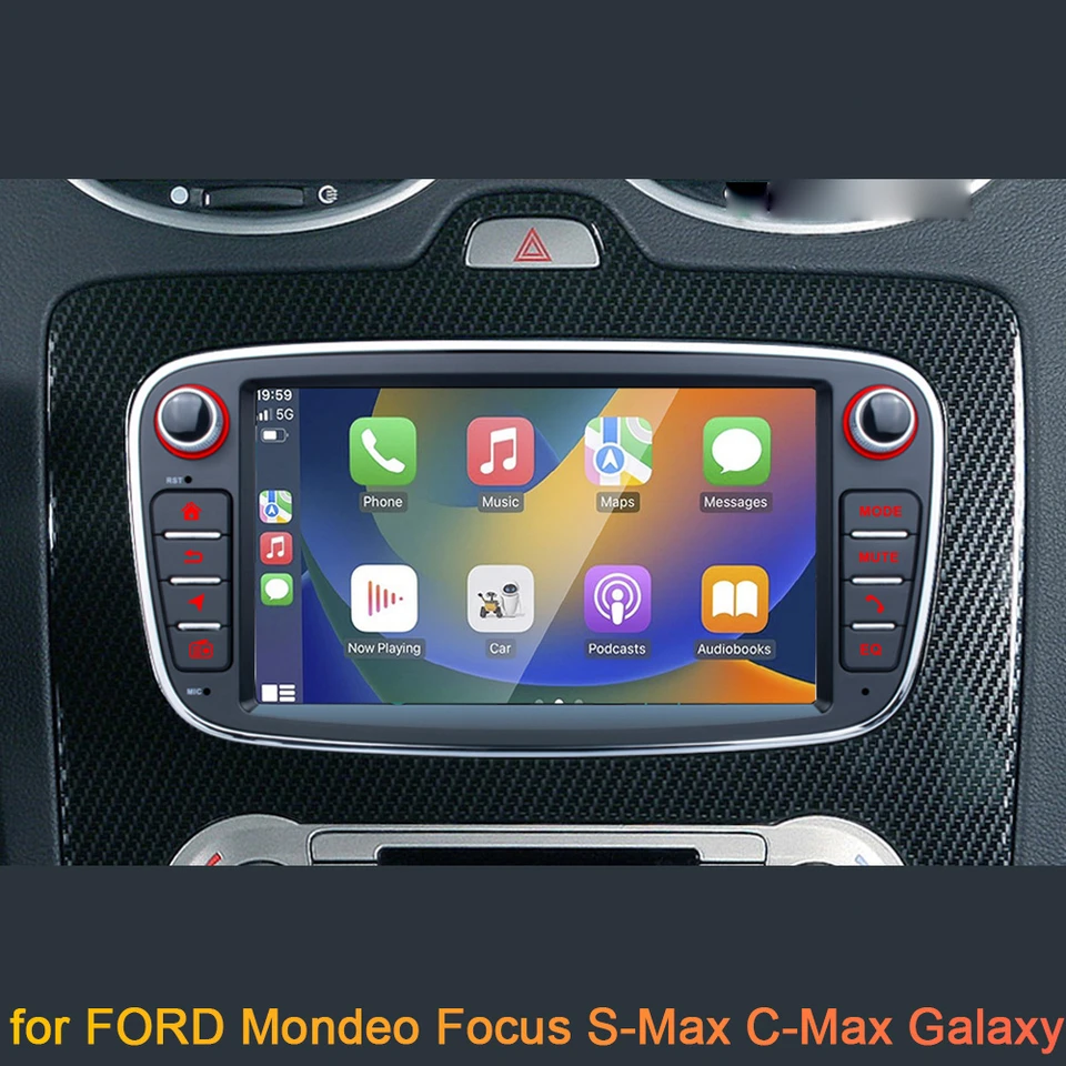 Hlavná jednotka automobilu Stereo Radio Multiemdia Player GPS Android Black pre Ford Mondeo Focus S-Max C-Max Galaxy 2007 2008 2009 2011 2011