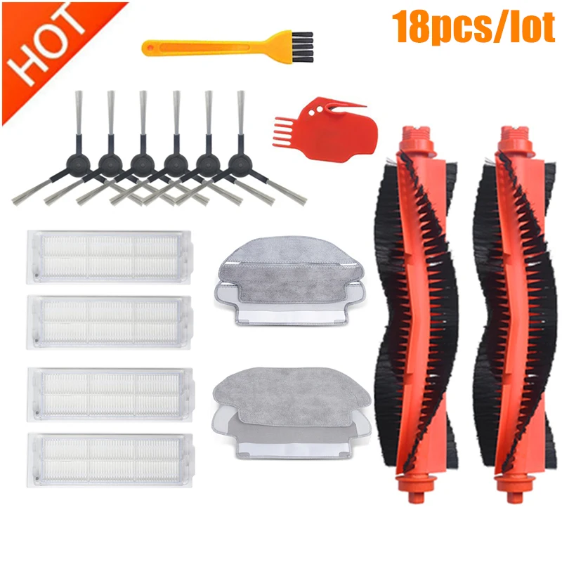 Hlavná kefka Hepa Filter Side Brush Mop tkanina pre Xiaomi StyJ02ym vákuum diely Conga 3490 VIOMI V2 PRO V-RVCLM21B diely