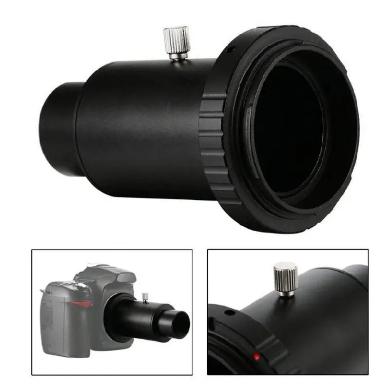 Hliník T2 Adaptér Teleskop predlžovacia trubica 1,25 palca Teleskop pripojte závit T-krúžok T-krúžku pre kameru Canon EOS /Nikon DSLR