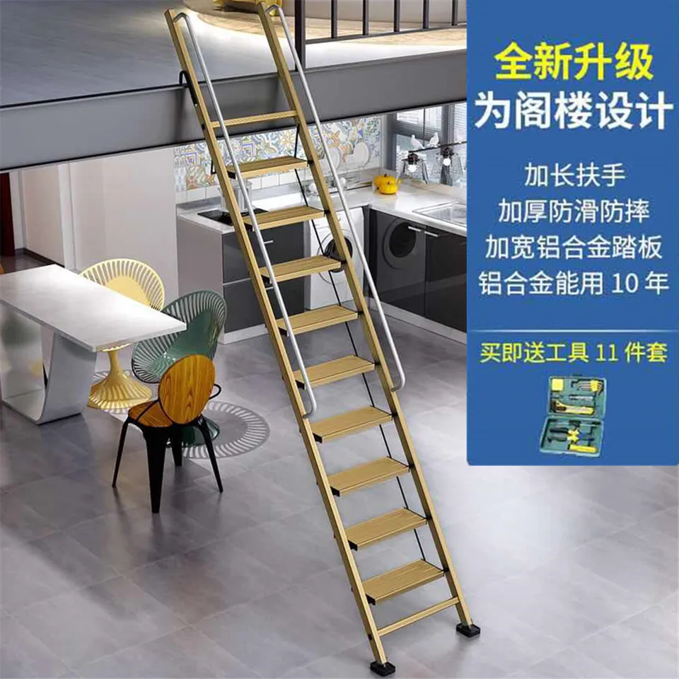 Hliník z hliníka Zhrubne zliatiny Skladanie vonkajšieho zliatiny Outdoor Desať krokov jedenásť krokov s jedným rebríkom Indoor Engineering Ladder Mobile Telesco