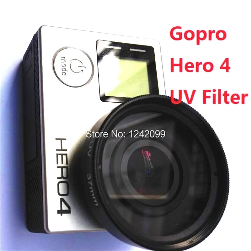 Hliníková zliatina/kov/sklo 40,5 mm UV filter šošovky+adaptér šošovky+uzáver šošoviek/kryt pre GoPro 4 3+ 3 Príslušenstvo kamery Sports Action Camera