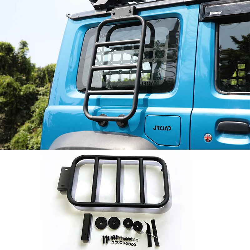 Hliníková zliatina Zadné okenné predlžovanie rebríka lezenie rebríka 4x4 Offroad Fit na roky 2019-2023 New Suzuki Jimny JB74 JB64