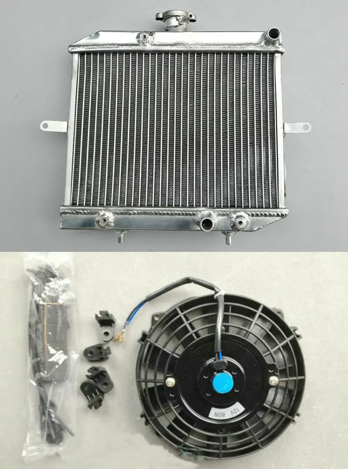 hliníkový chladič +ventilátor pre ATV Honda TRX500 Fourtrax Foreman Rubicon 500 4x4 2005-2012 Kit 05 06 07 08 09 11