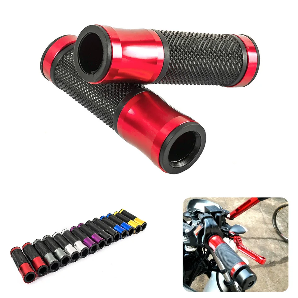 Hliníkový guma 7/8 palca 22 mm motocyklové rukoväte rukoväte rukoväte rukoväte Universal Pit Bike Motokros Motobike Multi Colors