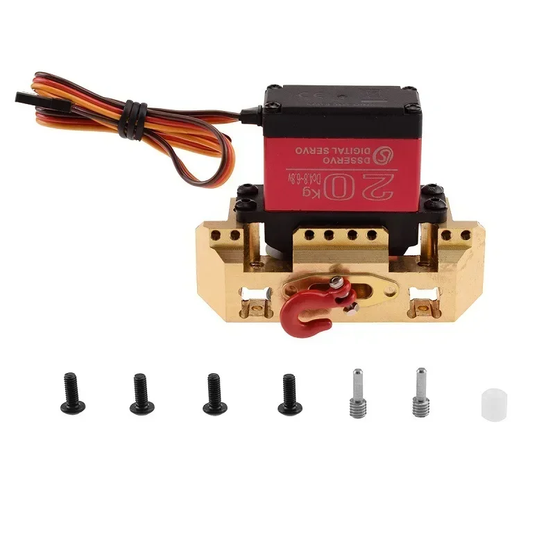 Hliníkový multifunkčný predný nárazník Mount Servo Winch Mosadz pre 1/10 RC Crawler TRXS TRX-4 UPDATE ČASŤ