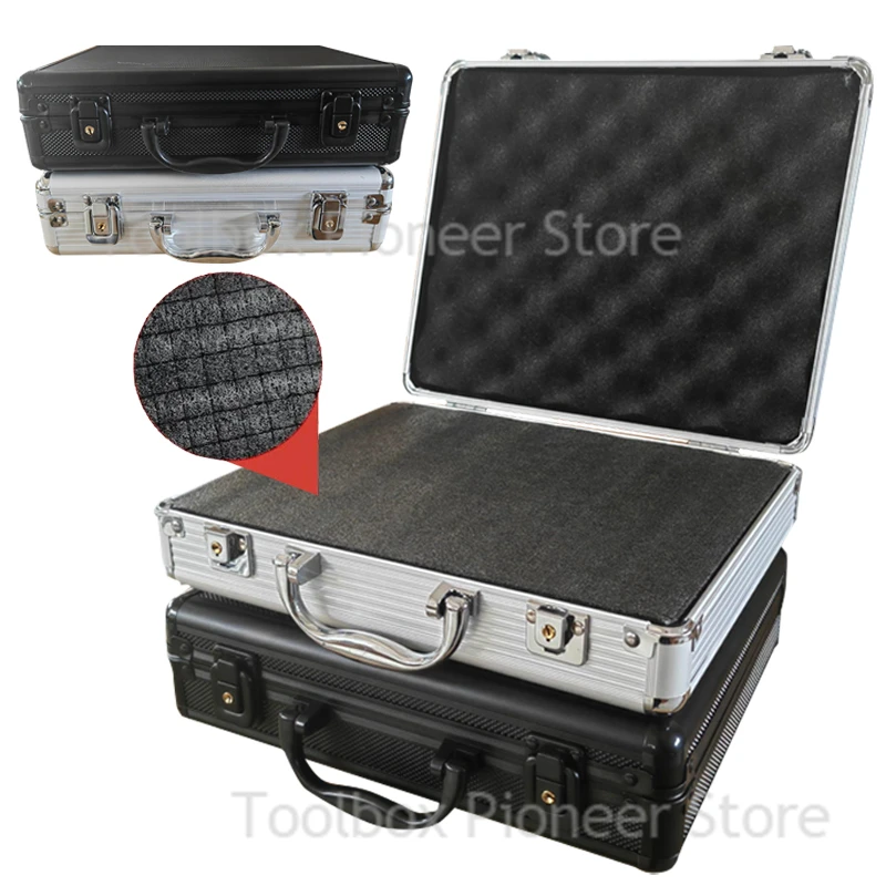 Hliníkový nástroj na prenosné tuhé prenosové puzdro s špongiou hardvérová skladovacia náradie Outdoor Transport Box Toolbox