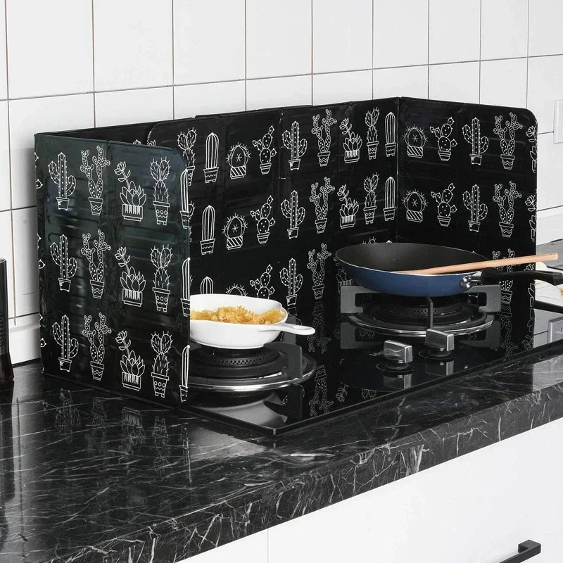 Hliníkový skladací kuchynský plynový sporák prenosné prenosné panvica Pank Oil Splash Protect Screen Screen Domácnosť Kichen Príslušenstvo