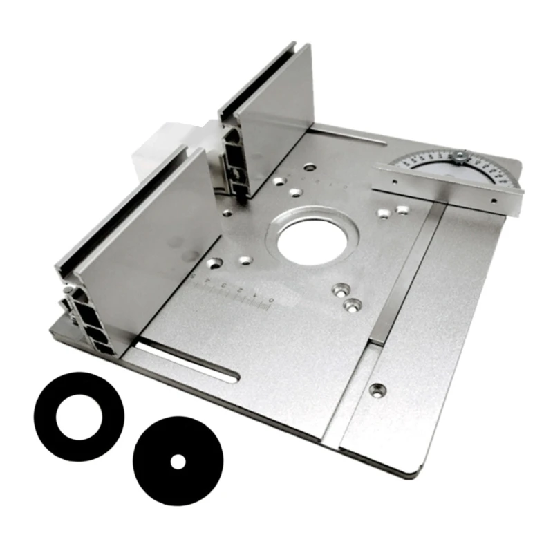 Hliníkový smerovač stolová tabuľka Doska Doska na spracovanie dreva Router Plate s pokoscom hliníkového plotu