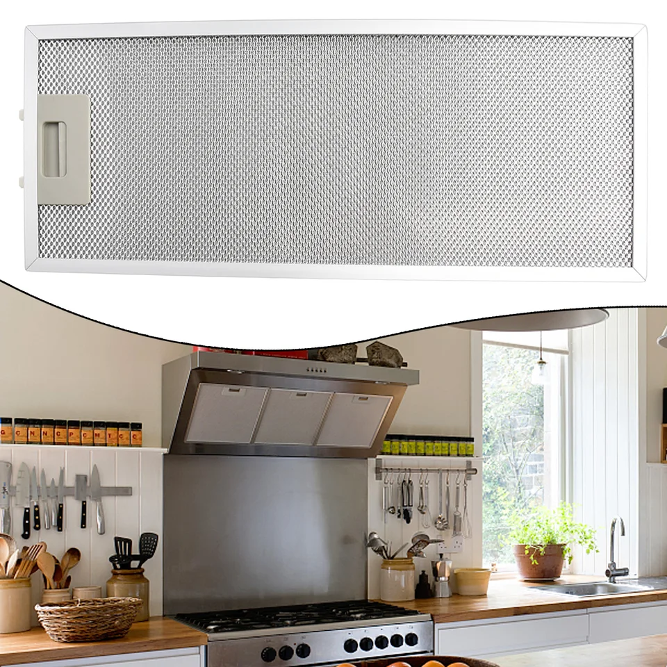 Hliníkový výmena rozsahu kapucňu filtra kapucňa mastnota filter kovový kuchynský extraktor ventilácia Filter siete 192x471x9mm
