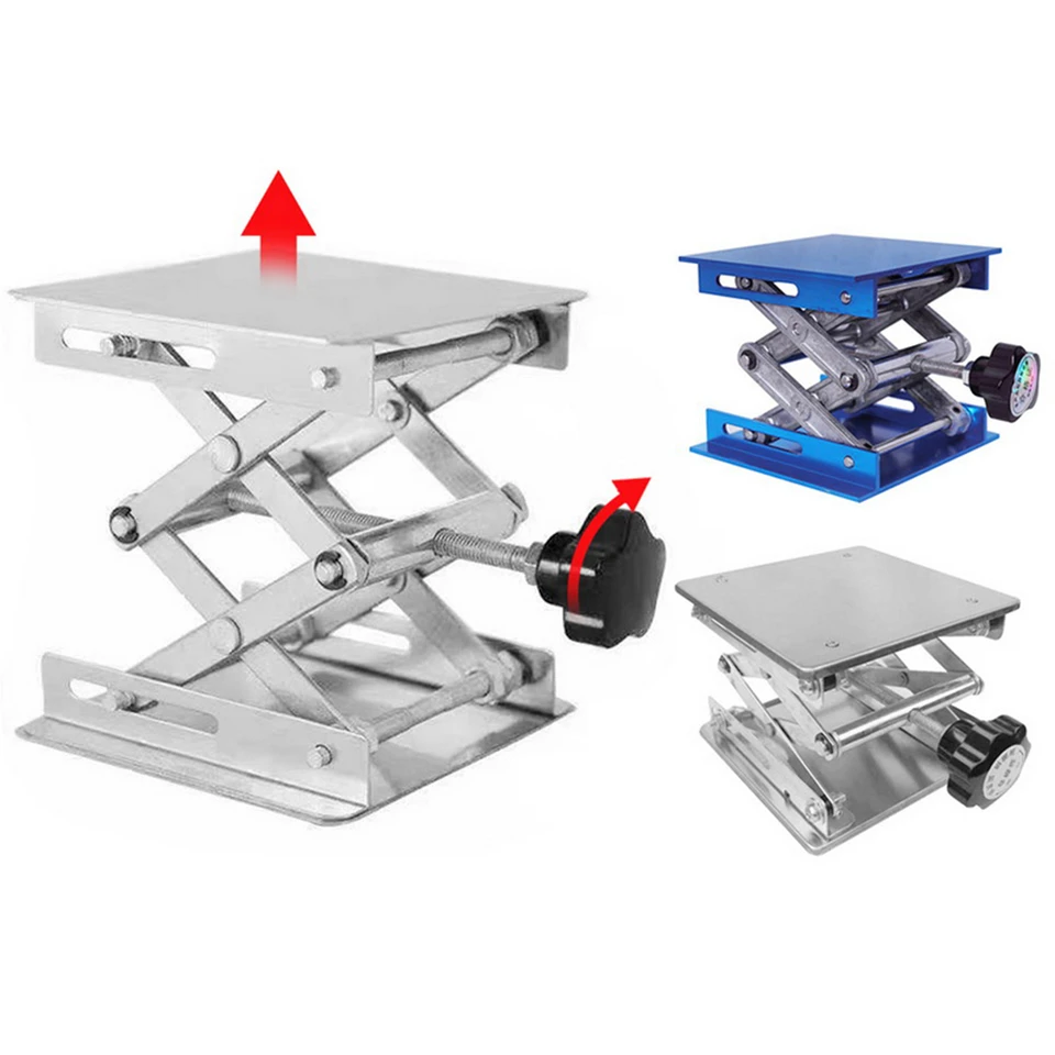 Hliníkový zdvíhací tanier stola 100 drevené stroje gravírovanie laboratórne zdvíhacie zdvíhacie stánky manuálna výťahová platforma Carpentry Tools