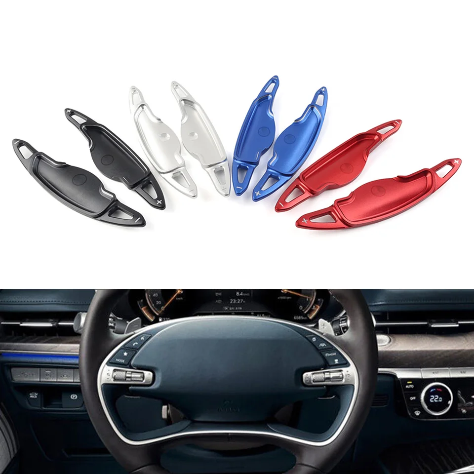 Hliníkový zliatinový automobil na volant na volant Paddle pre radenie pre Genesis GV70 GV80 2022-2023 G80 2019-2020