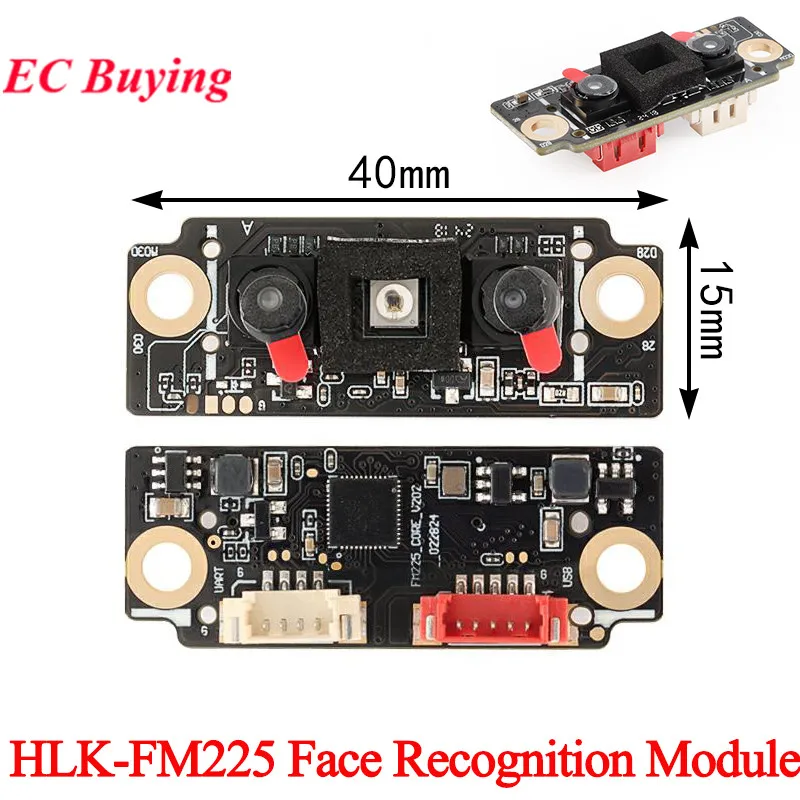 HLK-FM225 FM225 Modul rozpoznávania tváre 3D IR Infračervená binokulárna kamera Detekcia Livity Detection Serial Communication Cat Eye Viditeľné