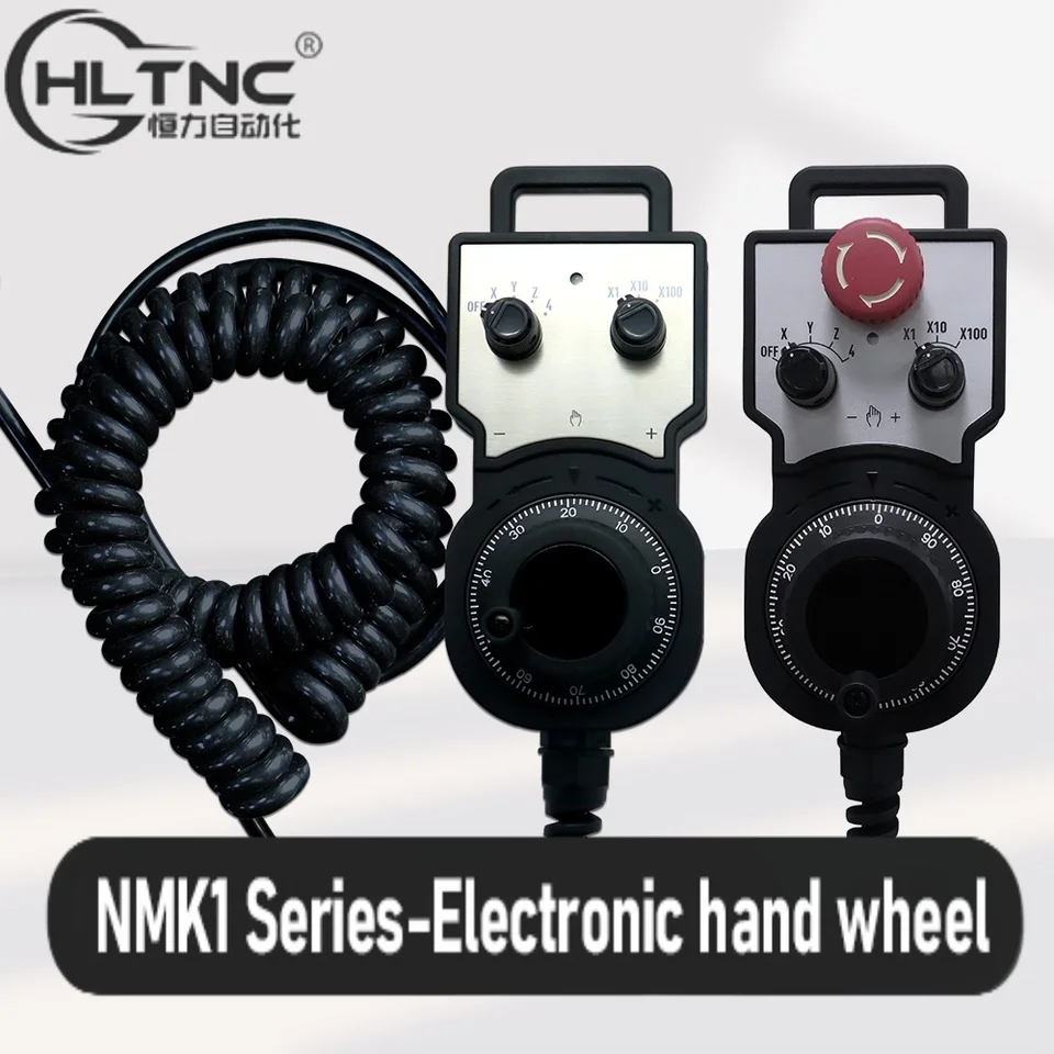HLTNC 4/6 Axis MPG Handwheel 100ppr 5-24V Elektronický ručný generátor impulzov s núdzovým zastávkou pre stroj strojov CNC smerovača