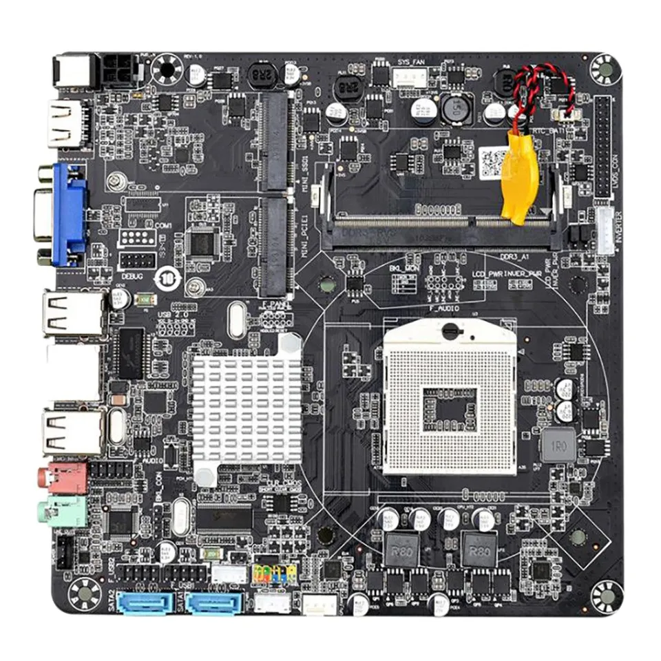 HM55B PGA988 Desktop PC HAINBOARD DDR3 SATA II MINI ITX Základná doska pre MINI HOST/HTPC/RADIO/REKLAMOVÝ SKLAD