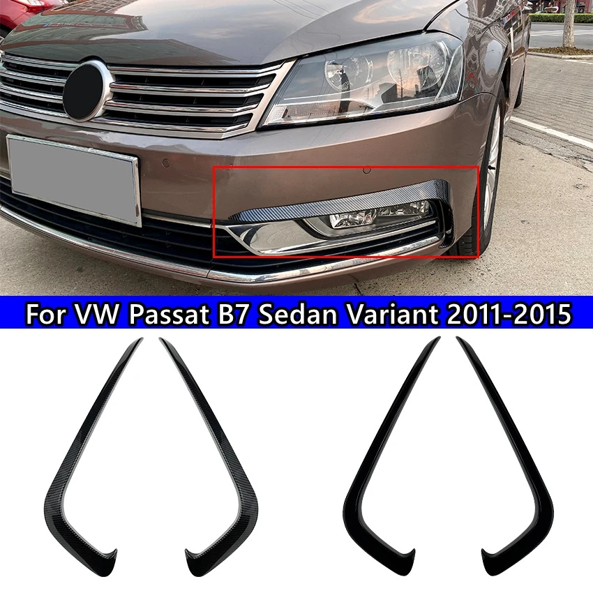 Hmlové predné svetlo rámy kryt obloženie závodnej nálepky mriežky pre VW Passat B7 Sedan Variant 2011-2015 Gloss Black Abs Body Kit