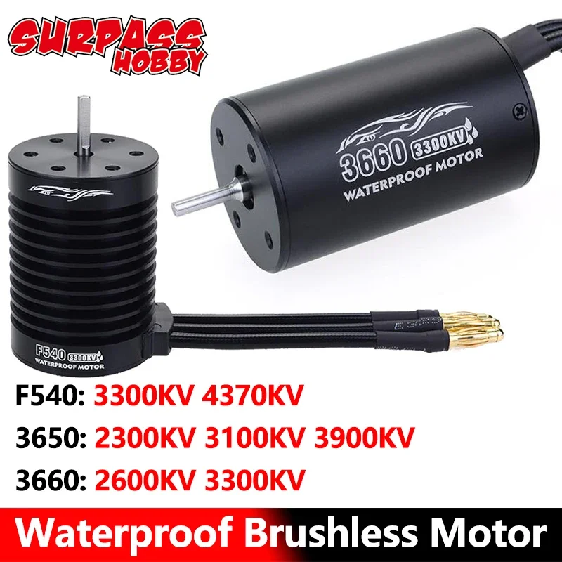 Hobby Hobby F540 3660 3650 Vodotesný kefový motor 2300KV 2600KV 3300KV pre 1/10 RC Car Traxxas Axial Redcat HSP Off-Road