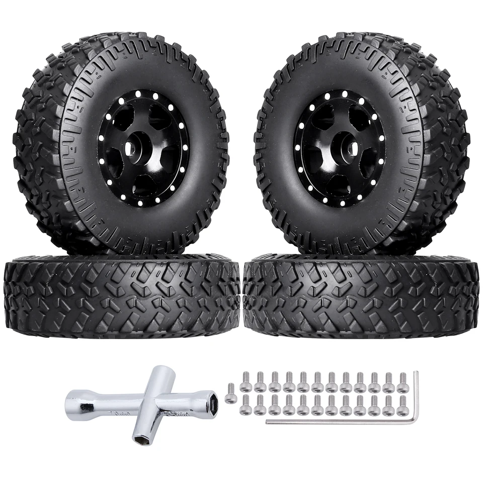 HobbyPark 1.0 Beadlock Wheels for Trx4m AX24 SCX24 FCX24 ENDURO24 1/18 1/24 RC Crawler CAR (STYLE A S pneumatikami)