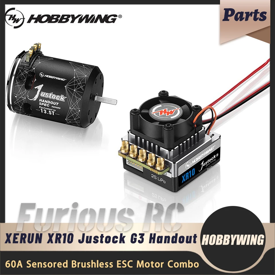 Hobbywing Xerun XR10 JUSTOCK G3 leták 60A 13,5T 17,5T 21.5T Sensored Brushless ESC Motor Combo pre 1/10 RC Drift Racing CAR