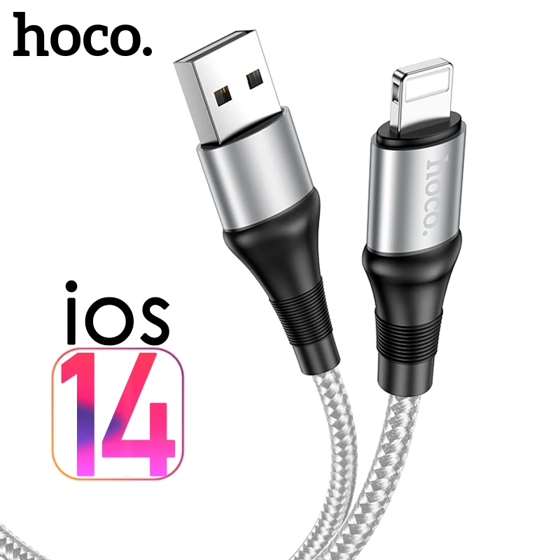 HOCO USB kábel pre iPhone 12 11 Pro Max xr x xs 8 7 6 Plus iPad MINI 2A Rýchle nabíjacie káblové kábel