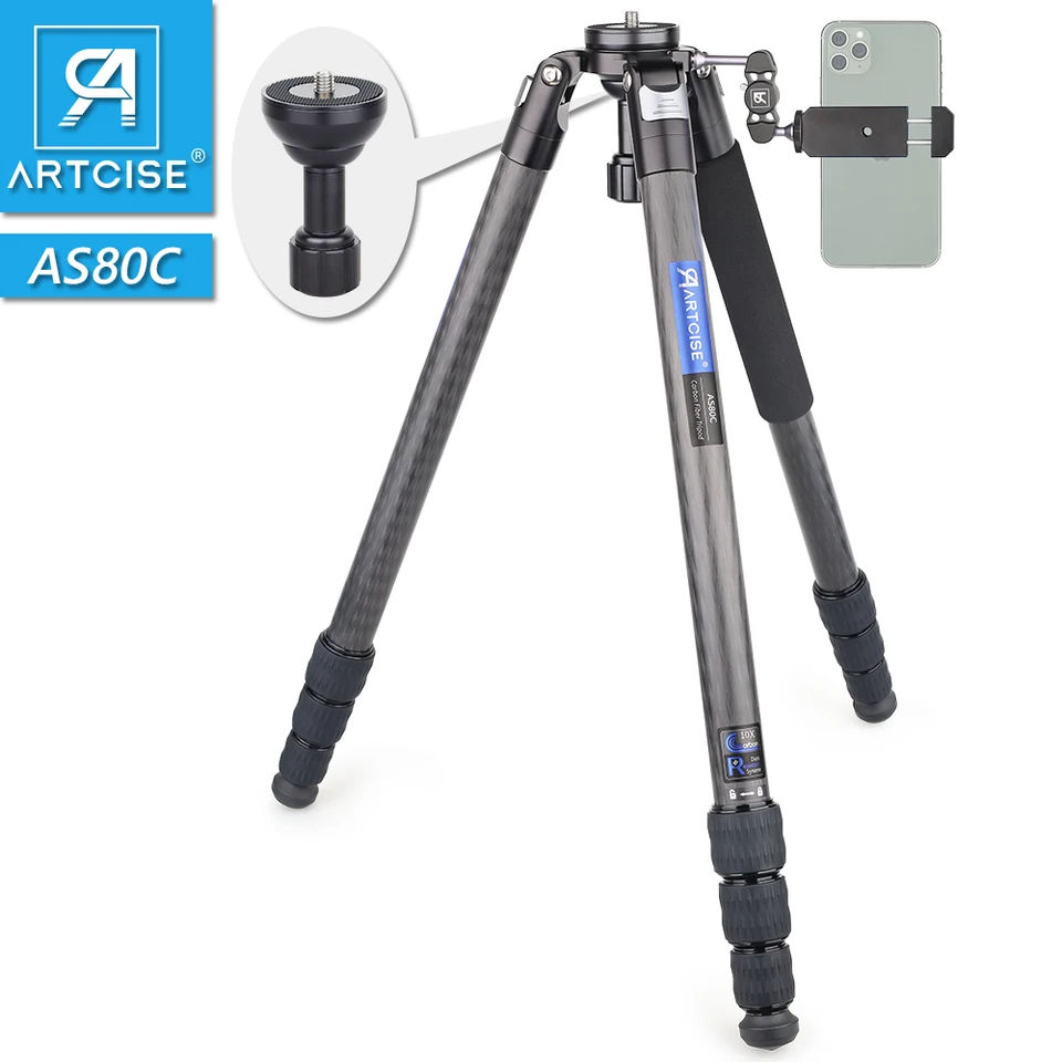Hodnotné vlákno AS80C High Duty Camera Perod Ultra stabilný a ľahký adaptér cestovného statívu profesionálneho fotoaparátu