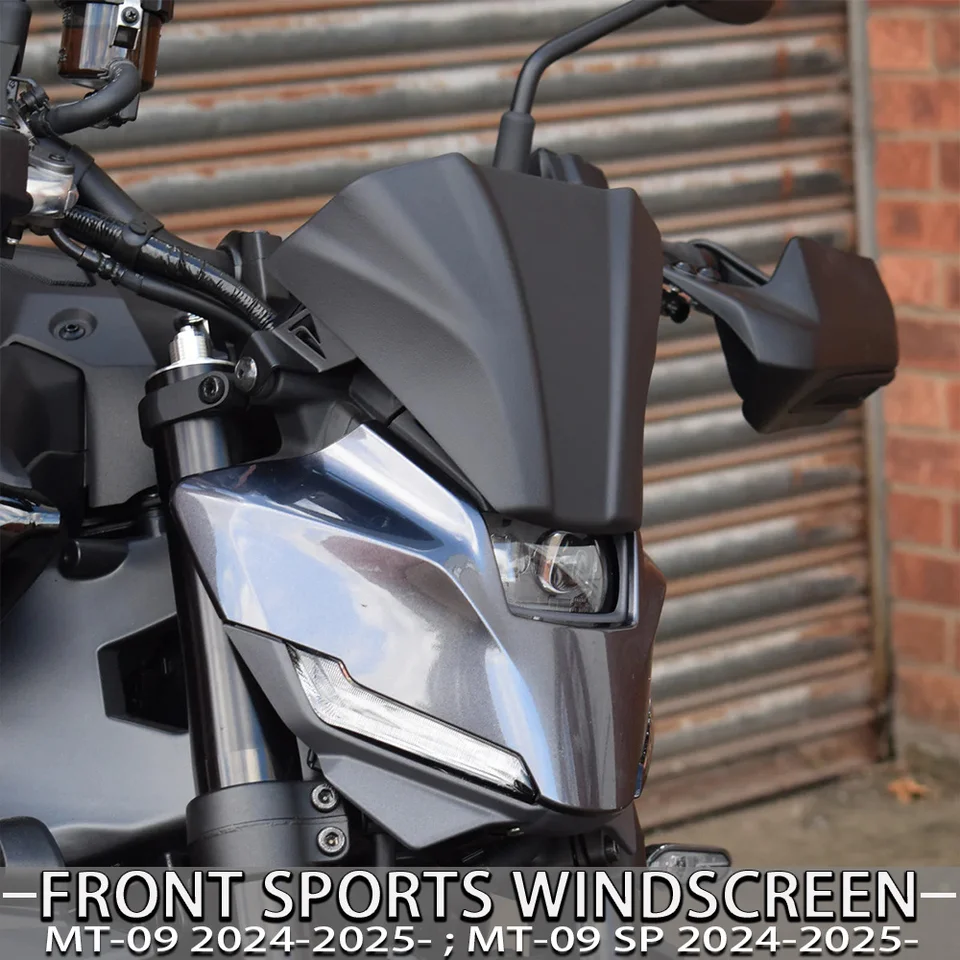 Hodí sa pre Yamaha MT-09 2024 2025 MT09 SP 2024-2025 Y-AMT Motorycle ABS Sport Sport Matt Čierny deflektor čelného skla