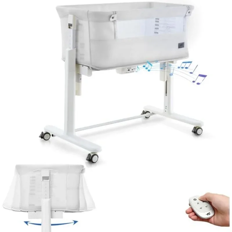 Hojdací bassinet pre deti automatická nočná elektrická kolíska 5 výšky nastaviteľné detské bábätká dieťa
