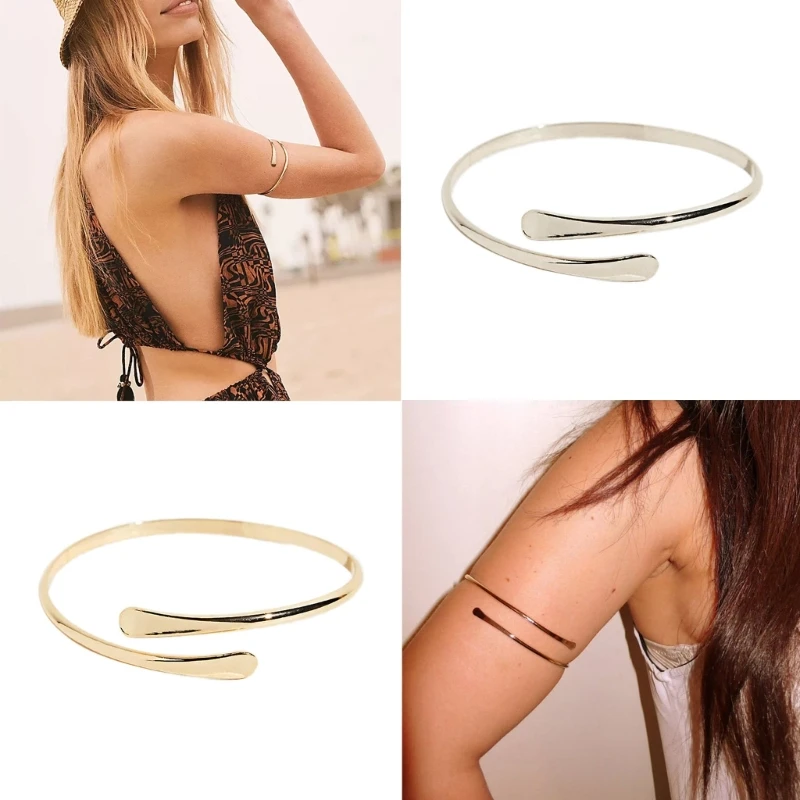 Hojdanie Egypt Swirl nastaviteľné filigree Arm Arm Armlet Armband Open Bangle