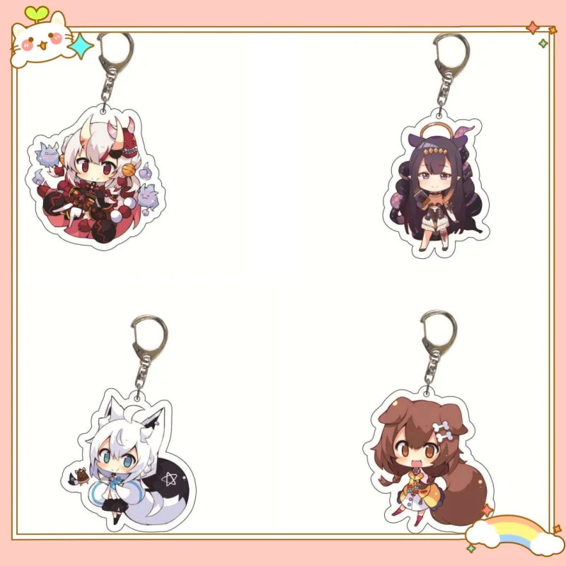 Hololive V Singer Vtuber YouTuber Hakos Baelz Ouro Kronii Ceres Fauna akrylová postava Keychain Tašky prívesok anime darček