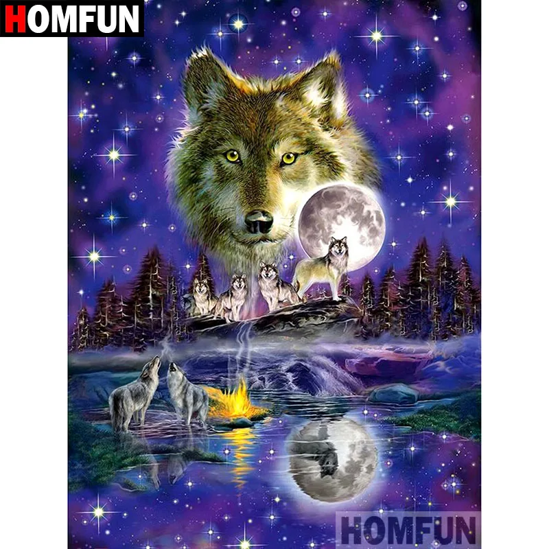 Homfun plné štvorcové/okrúhle vŕtačka 5D DIY Diamond Painting 