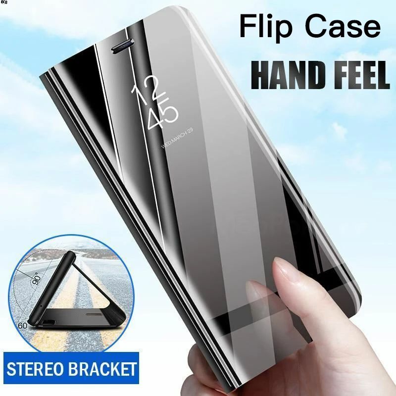 Honar X7 Case Smart Mirror Flip Phone Cover For Honor x7 Honorx7 Honar x 7 7x 6.74 '' Magnetic Stand Book Shell Shockproof Coques