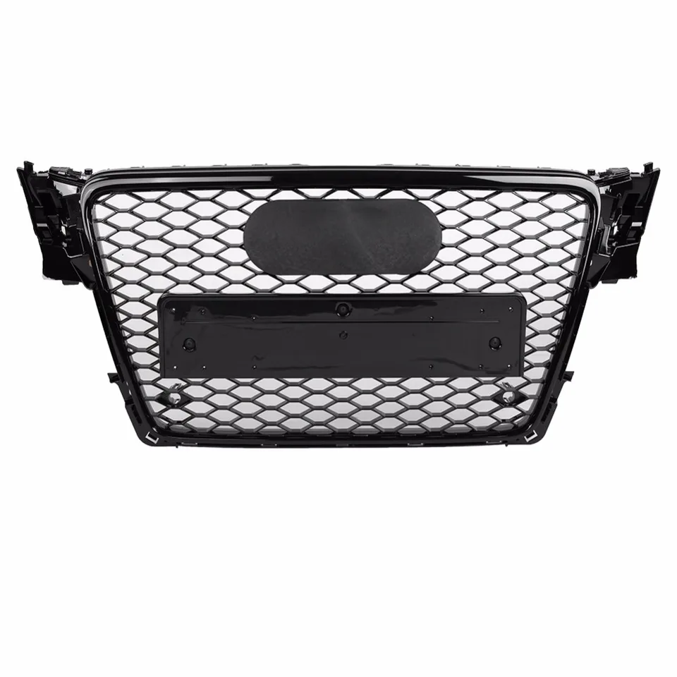 Honeycomb Grill Mesh predná kapucňa mriežka predný nárazník Grill Center Grill pre RS4 Grill pre A4/S4 B8 2008-2012