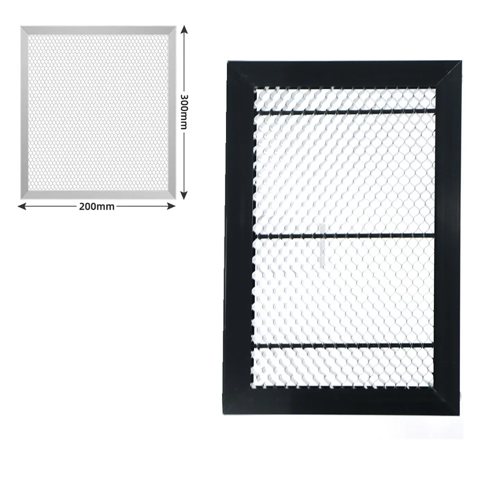 Honeycomb Working Tabuľka 300 mmx200mm veľkosti doska laserové diely pre CO2 laserový rytkový stroj na rezanie rytcov.