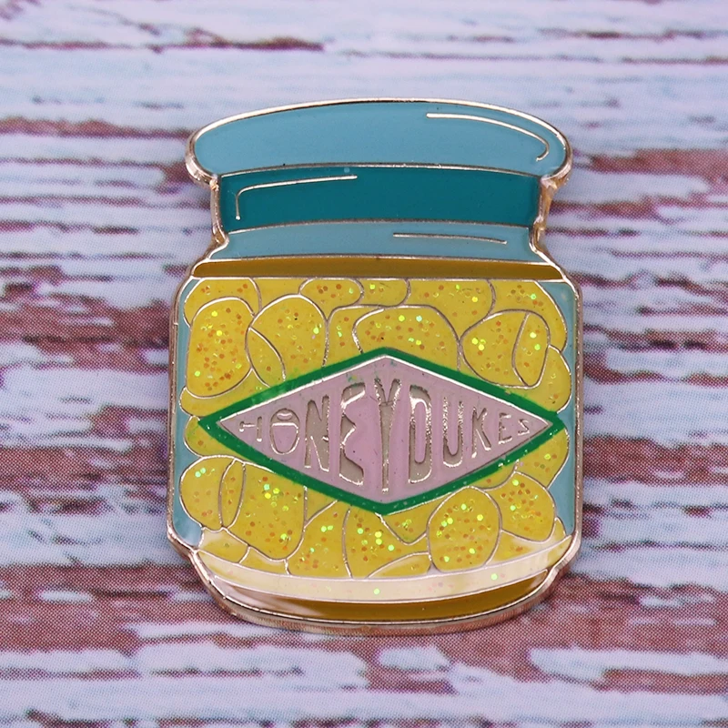 HoneyDukes Sherbet Citrón kvapky trblietavý PIN žltý cukrík