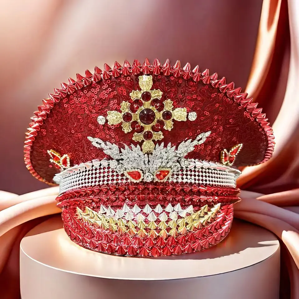 Hongluan Red Gold Vojenské čiapky kamienok Festival kamera