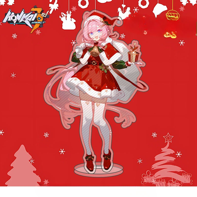 Honkai Impact 3 Acryl Stand Postava Elysia Fu Hua Anime Periférna kreatívna kreatívna vynikajúca vianočná séria obojstrannej ozdoby