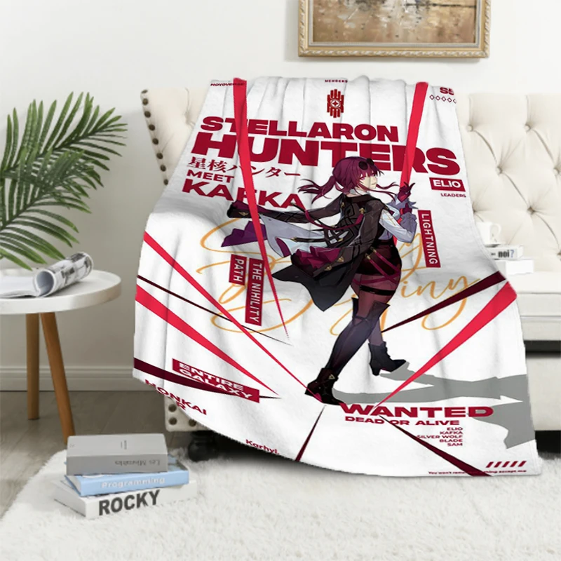 Honkai Star Rail Hoď zdriemnutá prikrývky na nadýchané posteľné prikrývky pre dekoratívne pohovky King King Micrufiber Bedding Knee Fleece Soft & Hrows