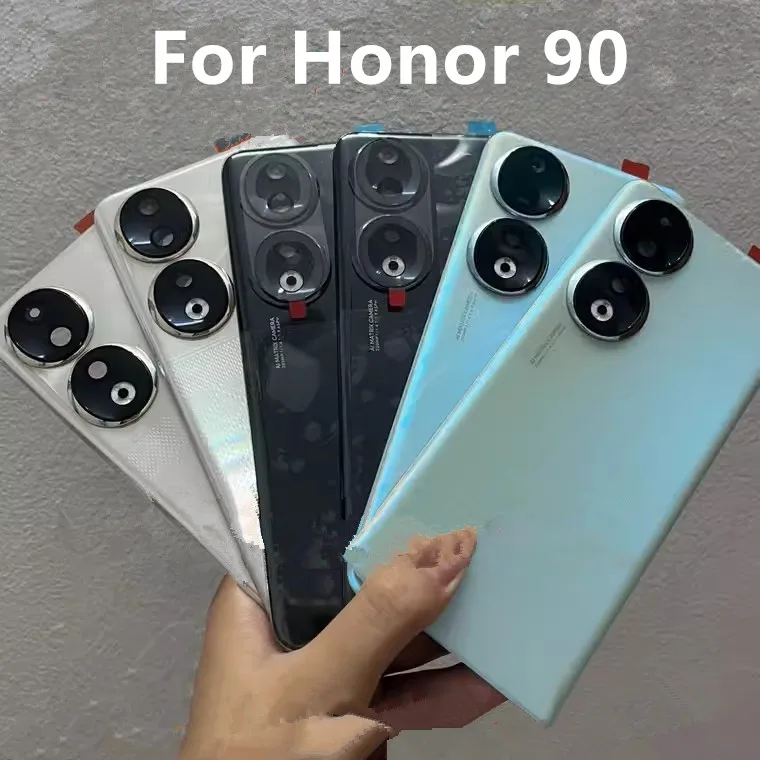 Honor90 Zadný kryt batérie pre česť 90 Zadné puzdro na puzdro na sklo Vymeňte opravu telefónu Náhradné diely + objektív fotoaparátu