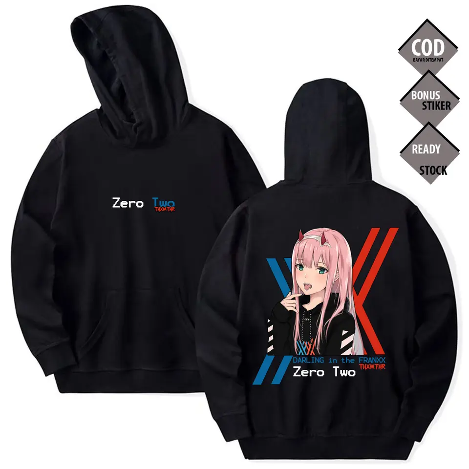 Hoodie Zero Two Darling in franxx waifu wibu anime manga hiro Ichigo goro miku zorome kokoro futoshi ikuno Mitsuru nana