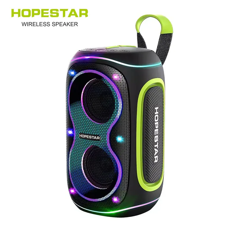 Hopestar Party 210 Mini Outdoor Vodotesný stĺpec Wireless Subwoofer Bluetooth Reproduktor LED svetlo prenosné TWS Deep Bass Boom Box