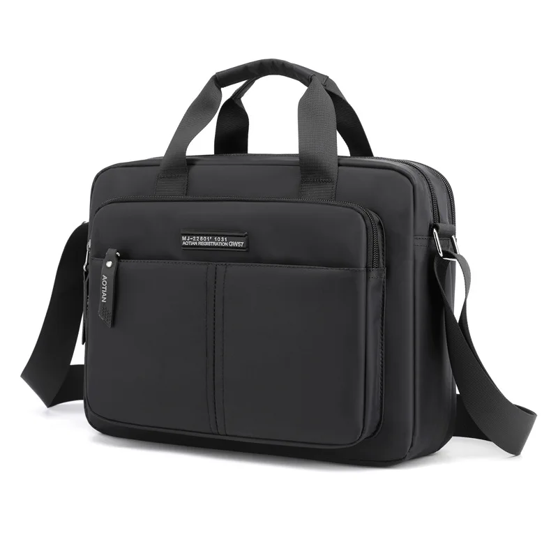 Horizontálna verzia Multi vrecková neformálna obchodná taška na rameno jednoduché módne pánske vodotesné Oxford Crossbody Candbag