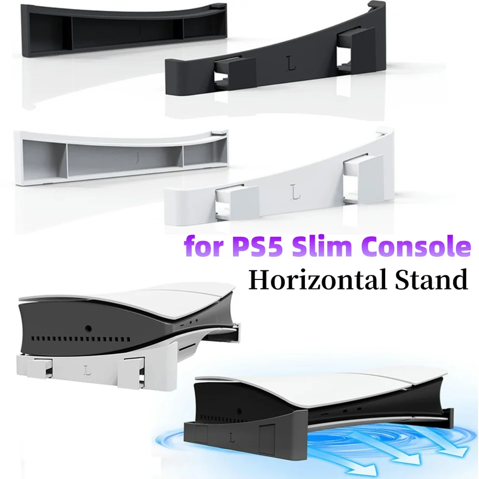 Horizontálny stojan s protišmykom Mads Base Držiteľ priestoru ukladanie držiaka úložného priestoru hostiteľa pre tenký disk PS5 Slim Disc & Digital Edition