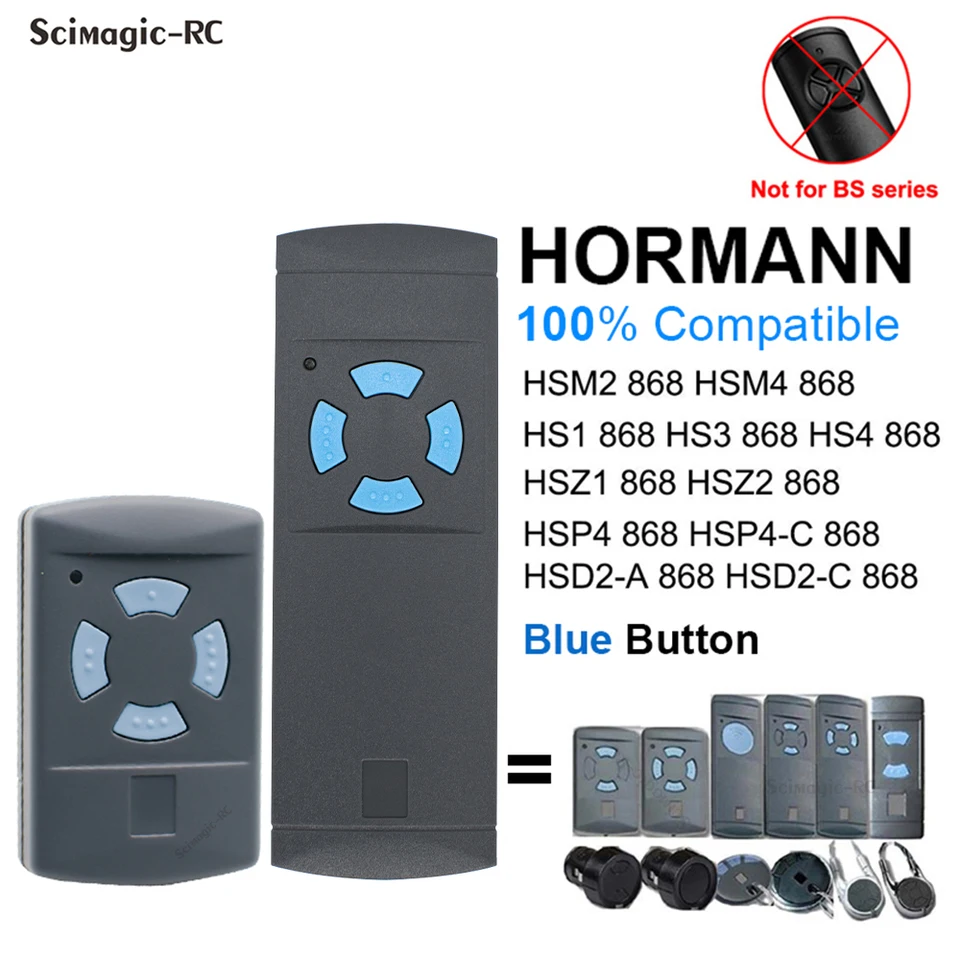 Hormann HS4 HSM4 868,35MHz Garážové brány Dverné Clone Clone HSE2 HSE4 HS1 HS2 868MHZ Ručný otvárač vysielača