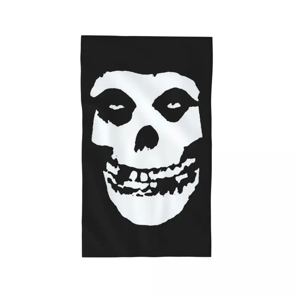 Horor Misfits Skull Face uterák bavlnená punk rocková hudba cestovanie plaveckých kempingov uteráky