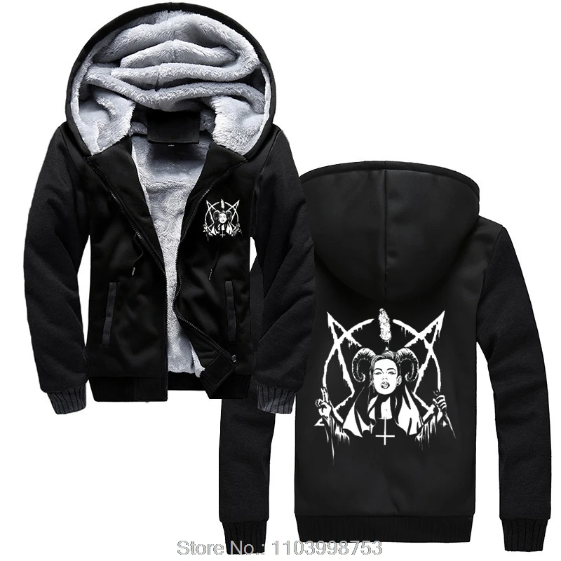 Horor Unholy Nun Winter Hoodie Casy Graphic Fashion Unisex Men Zip Up Jacket Hoody Coats Cotton Birthday Darček Streetwear