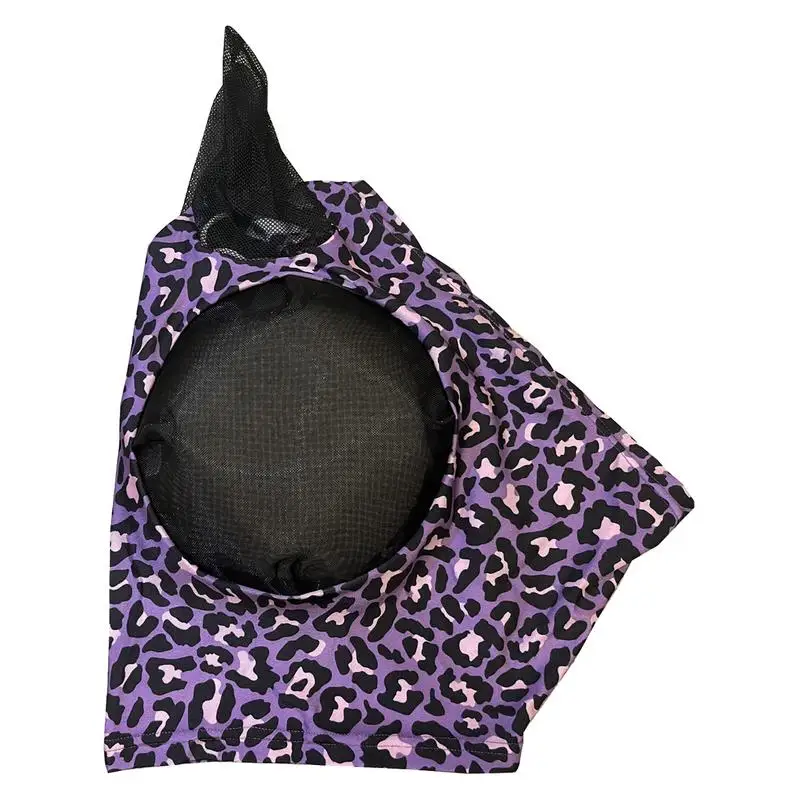 Horse Fly Cover Leopard Print Pattern Jazvetové komáre Odpútaný kryt pokrytie priedušnej ochrany tváre pre koní proti uhryznutiu koňa