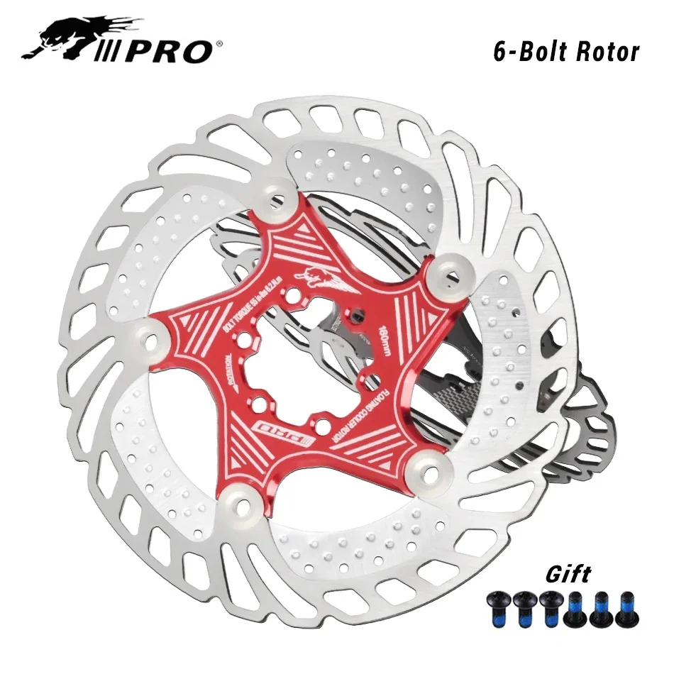 Horský bicykel MTB DH 6Inch 160/180/203 mm chladiaci disk Teplo rozptyl brzdenie rotor z kopca Plávajúce bicykle brzdenie rotor IIIPRO