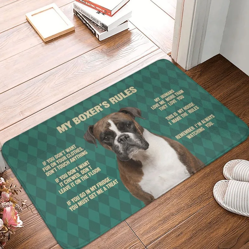 Horúca flanelová rohožka boxer boxer podlahová podlaha 3D tlačená zvieratá koberec koberce Domov dekorácia 40x60cm