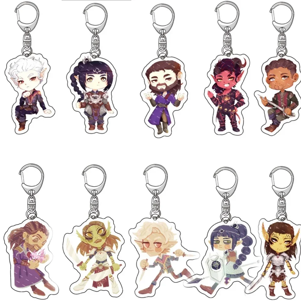 Horúca hra anime bg3 figúrky Astarion gale lae'zel wyll cosplay akrylové kľúče keychains tašky